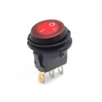 Кнопка KCD1-2-2 кругла з підсвіткою IP65(червона)